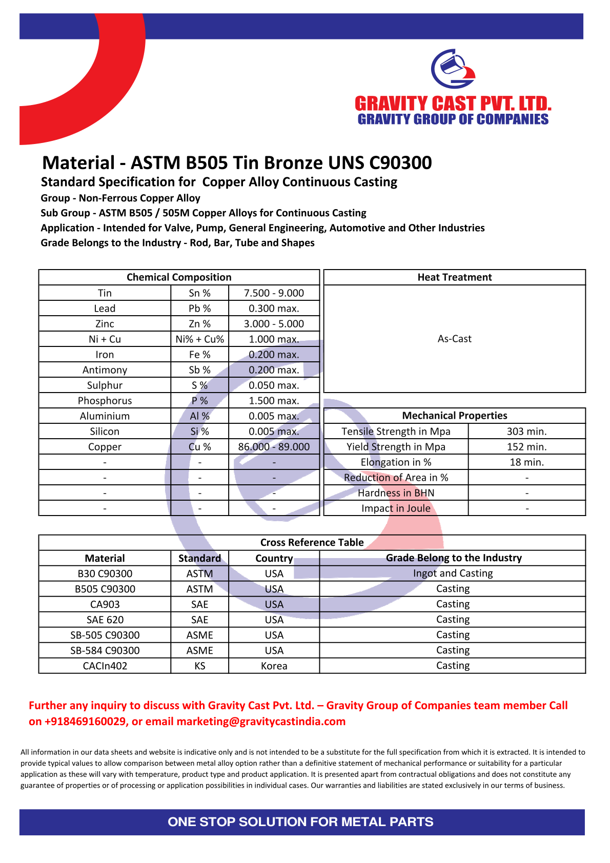 ASTM B505 Tin Bronze UNS C90300.pdf